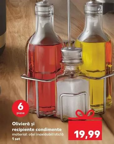 Olivieră şi recipiente condimente