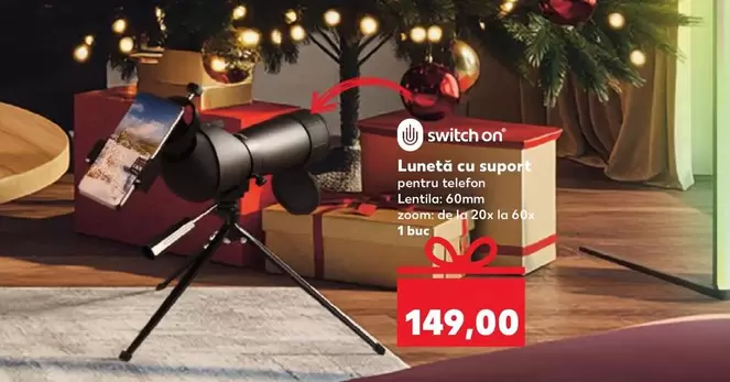 Lunetă cu supor pentru telefon