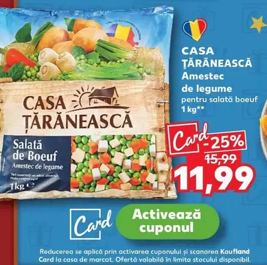 Amestec de legume pentru salată boeuf