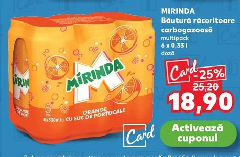 Băutură răcoritoare carbogazoasă multipack