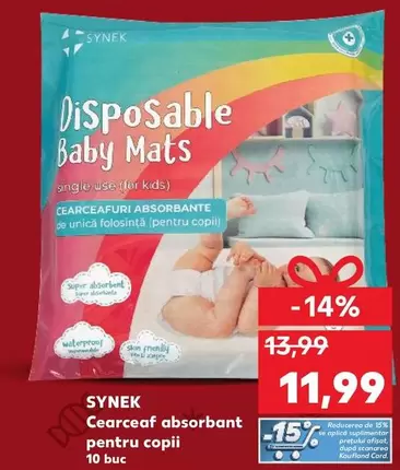 Cearceaf absorbant pentru copii