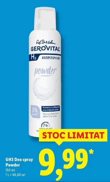 Gerovital - Deo spray Powder