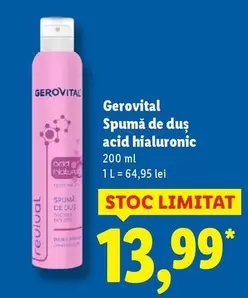 Gerovital - Spumă de duş acid hialuronic