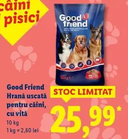 Hrană uscată pentru câini, cu vită