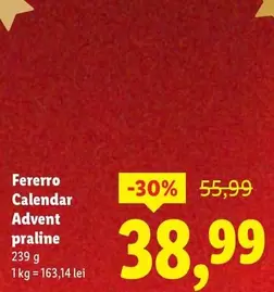 Calendar Advent praline