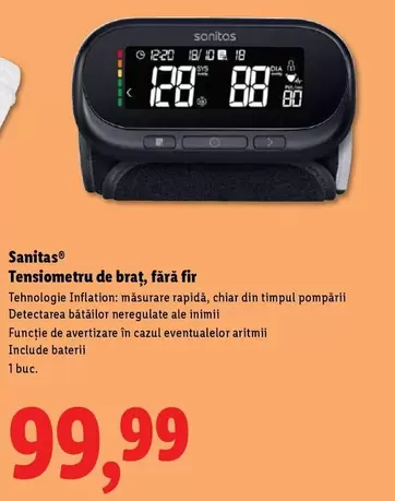 Tensiometru de brat, fără fir