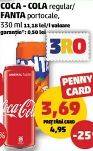 Coca Cola - COLA regular/FANTA portocale