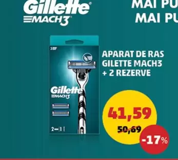 APARAT DE RAS GILETTE MACH3 + 2 REZERVE
