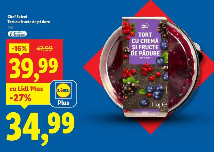 Tort cu fructe de padur