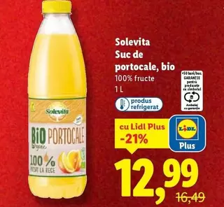 Suc de portocale, bio