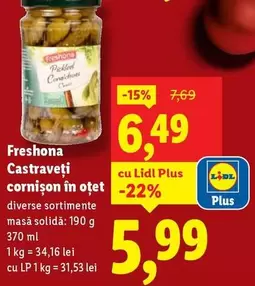 Castraveți cornișon în oţet