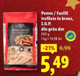 Penne / Fusilli trefilate în bronz, I.G.P.