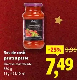 Sos de roşii pentru paste