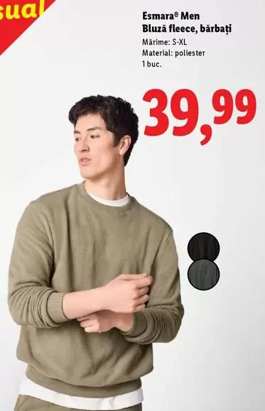 Bluză fleece, bărbați