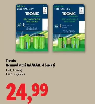 Acumulatori AA/AAA, 4 bucăți