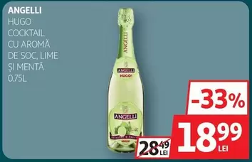 HUGO COCKTAIL CU AROMA DE SOC, LIME SI MENTA