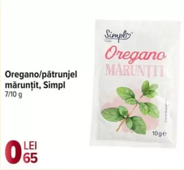 Oregano/pătrunjel mărunţit