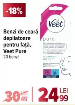 Benzi de ceară depilatoare pentru față