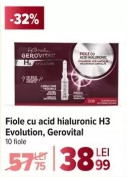Gerovital - Fiole cu acid hialuronic H3 Evolution