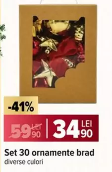 Set 30 ornamente brad