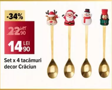 Set x 4 tacâmuri decor Crăciun