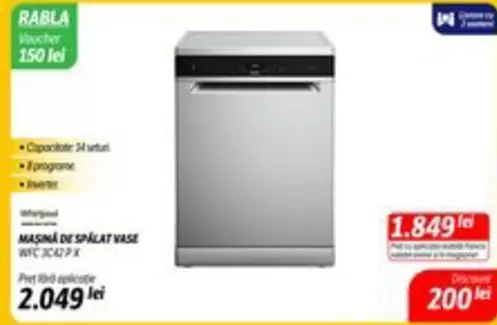 MAŞINA DE SPALAT VASE WFC 3C42 PX