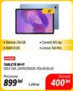 Lenovo - TABLETA WI-FI IDEA TAR, ZAFROISAGR, POLAR BLUE