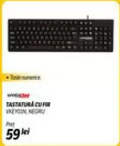 TASTATURĂ CU FIR VKEY30N NEGRU