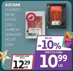 Auchan - CHORIZO IBERIC EXTRA / JAMBON SERRANO FELIAT