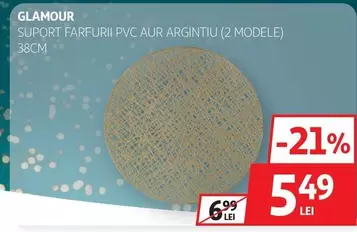 SUPORT FARFURII PVC AUR ARGINTIU (2 MODELE)