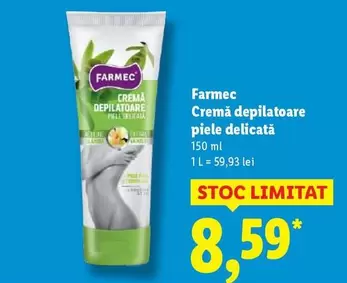 Cremă depilatoare piele delicată
