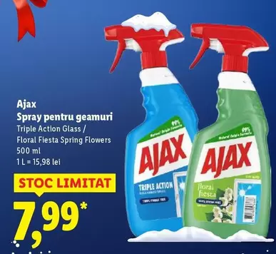 Ajax - Spray pentru geamuri Triple Action Glass/ Floral Fiesta Spring Flowers