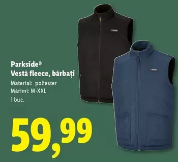 Vestă fleece, bărbați