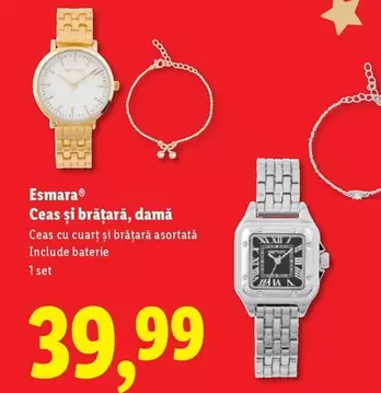 Ceas și brățară, damă