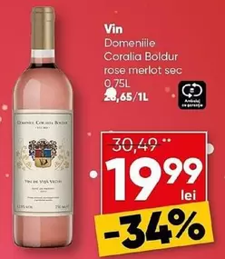 Coralia Boldur rose merlot sec