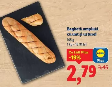 Baghetă umplută cu unt și usturoi