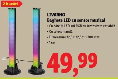 Baghete LED cu senzor muzical