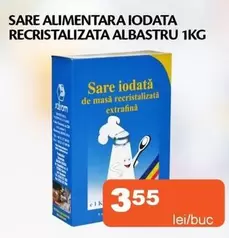 SARE ALIMENTARA IODATA RECRISTALIZATA ALBASTRU 1KG