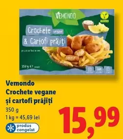 Crochete vegane și cartofi prăjiți