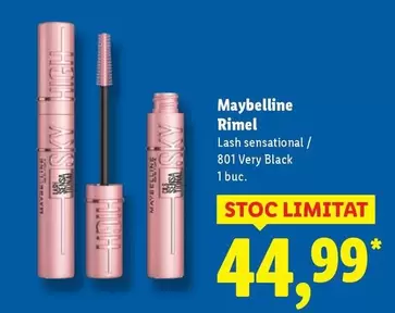 Maybelline - Lash sensational / 801 Very Black
