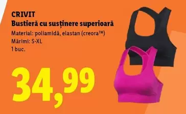 Bustieră cu susținere superioară