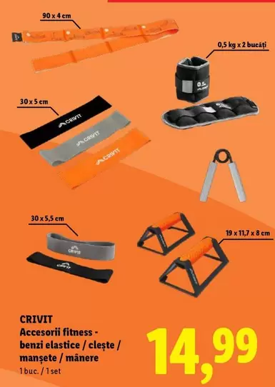 Accesorii fitness- benzi elastice/clește/manșete/manere