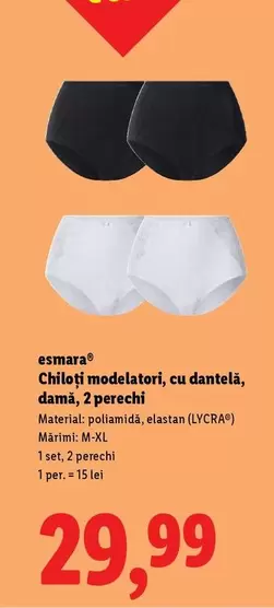 Chiloți modelatori, cu dantelă, damă, 2 perechi