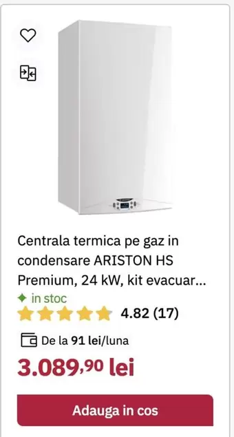 HS Premium, 24 kW, kit evacuar...