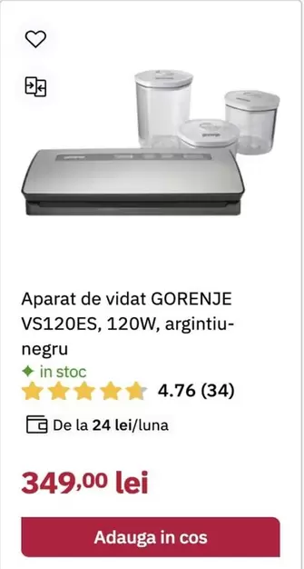 VS120ES, 120W, argintiu-negru