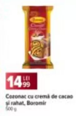 Cozonac cu crema de cacao si rahat