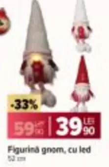 Figurină gnom, cu led