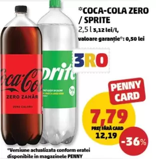 Coca Cola - COCA-COLA ZERO / SPRITE