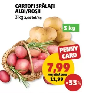 CARTOFI SPĂLAȚI ALBI/ROŞII