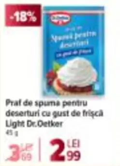 Praf de spuma pentru deserturi cu gust de frişcă